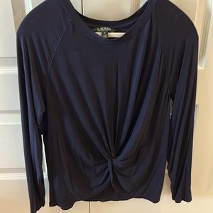 Ralph Lauren Casual super soft navy top